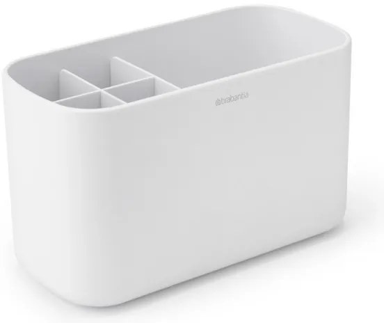 Κουτί αξεσουάρ μπάνιου Brabantia ReNew 1003494, Ανθεκτικό στη διάβρωση, Εσωτερικό διαχωριστικό, Αντιολισθητική βάση, Λευκό