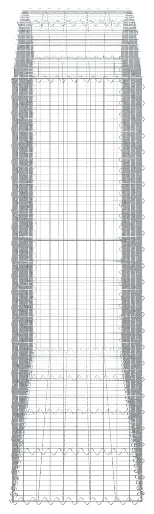 vidaXL Συρματοκιβώτιο Τοξωτό 200x50x160/180εκ. από Γαλβανισμένο Χάλυβα