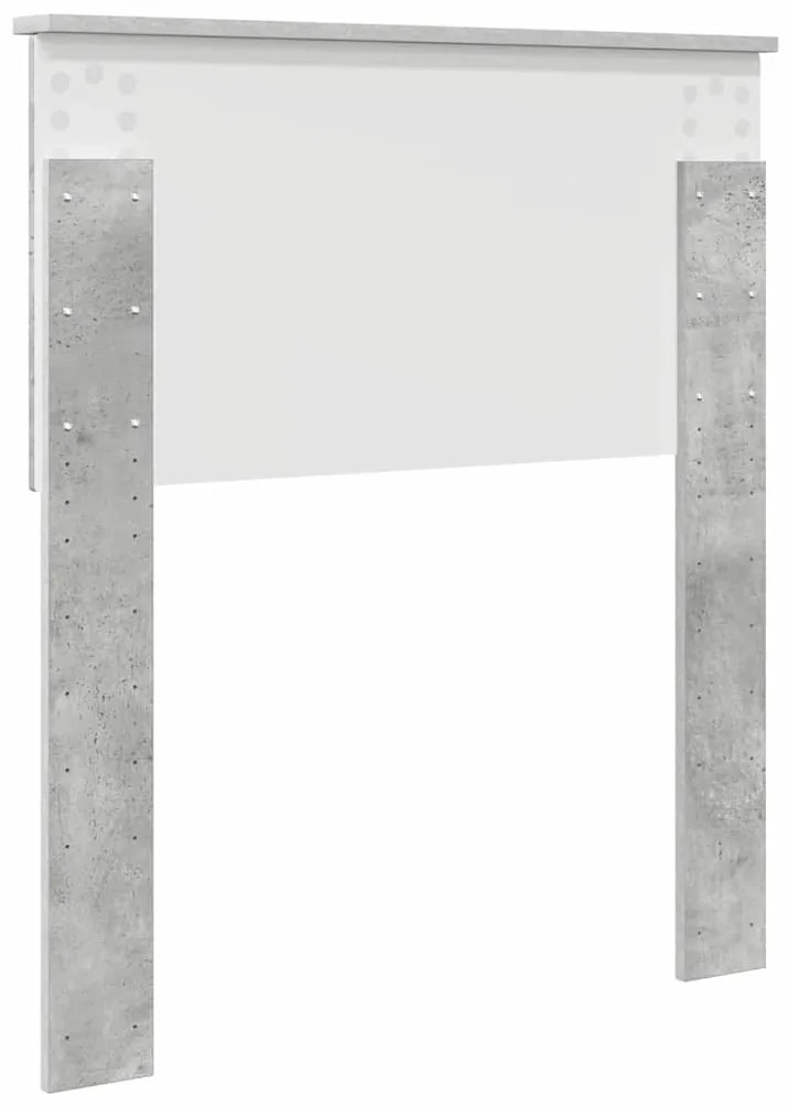 vidaXL Κεφαλάρι με κεφαλάρι Σκυρόδεμα Γκρι 75 cm Επεξεργασμένο ξύλο