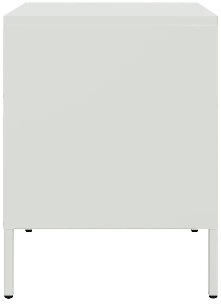 vidaXL Κομοδίνα 2 τεμ. Λευκές 36x39x50,5 εκ. Χάλυβα