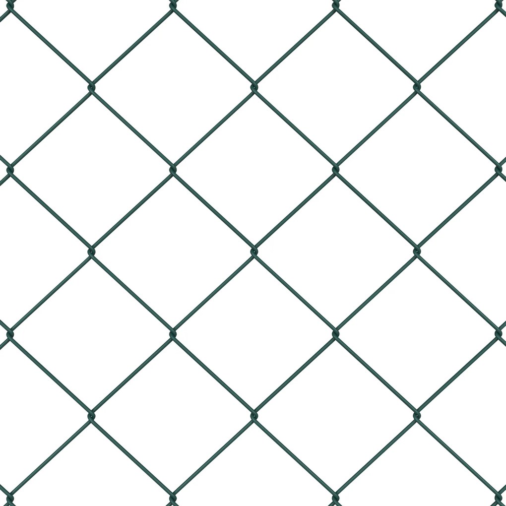 vidaXL Σετ Στύλων Φράχτη Ασημί 10 x 0.8 μ Επικαλυμμένος Χάλυβας