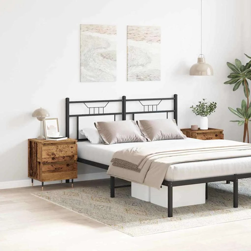 vidaXL Κομοδίνο 2 pcs Παλαιό ξύλο 40 x 35 x 50 εκ. Επεξεργασμένο ξύλο