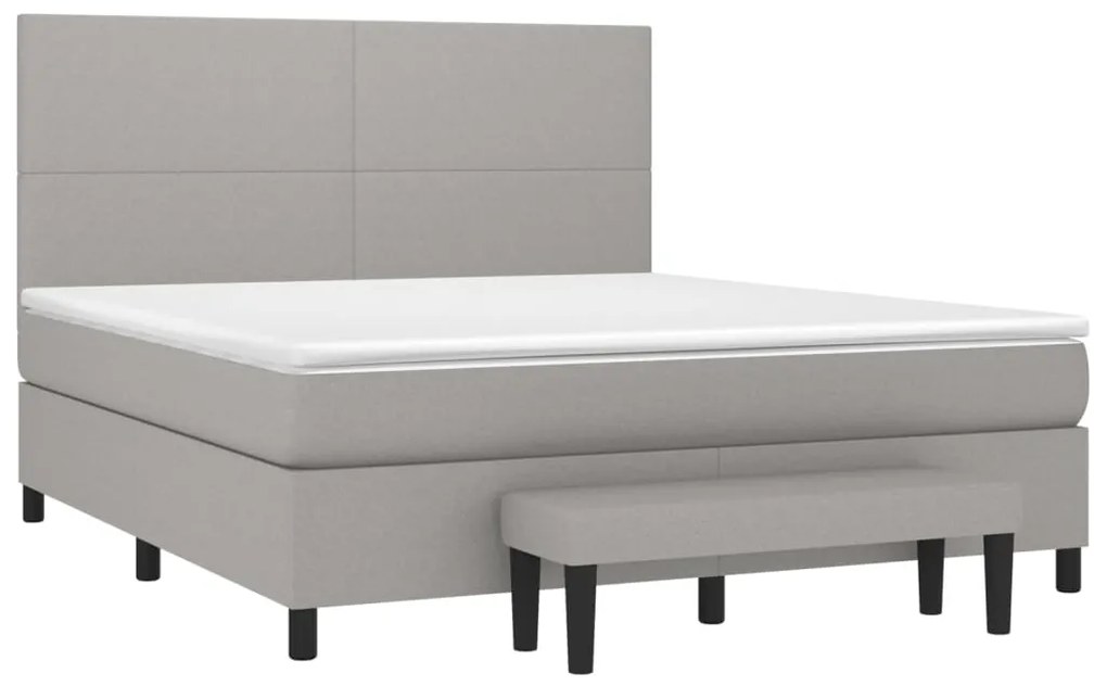 ΚΡΕΒΑΤΙ BOXSPRING ΜΕ ΣΤΡΩΜΑ ΑΝΟΙΧΤΟ ΓΚΡΙ 180X200 ΕΚ. ΥΦΑΣΜΑΤΙΝΟ 3136453