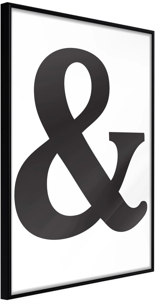 Αφίσα - Ampersand (Black) - 30x45 - Μαύρο - Χωρίς πασπαρτού