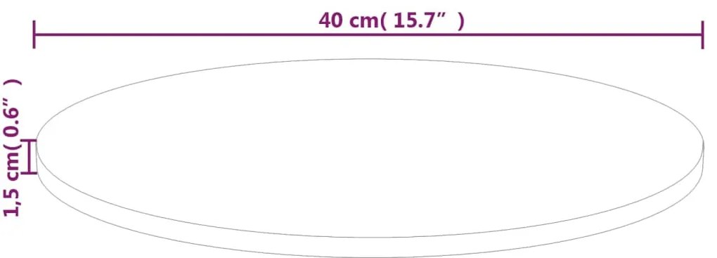 ΕΠΙΦΑΝΕΙΑ ΤΡΑΠΕΖΙΟΥ ΣΤΡΟΓΓΥΛΗ Ø40X1,5 ΕΚ. ΜΑΣΙΦ ΞΥΛΟ ΔΡΥΣ 342894