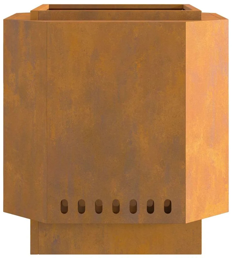 vidaXL Φωτιά Καφέ 48 x 48 x 51 cm Ατσάλι σκληρυθέν στον αέρα
