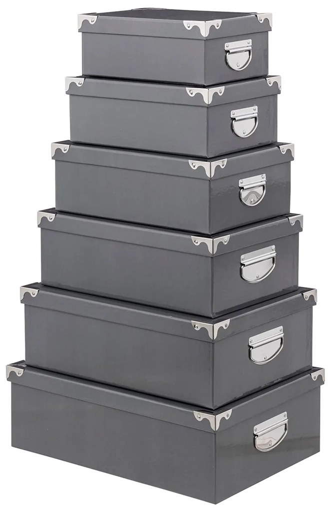 Κουτιά Αποθήκευσης (Σετ 6τμχ) F-V Corner Boxes D.Grey 160314J