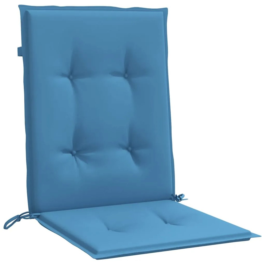 vidaXL Μαξιλάρια Καρέκλας με Πλάτη 6 τεμ. Μπλε 100x50x4 εκ. Ύφασμα