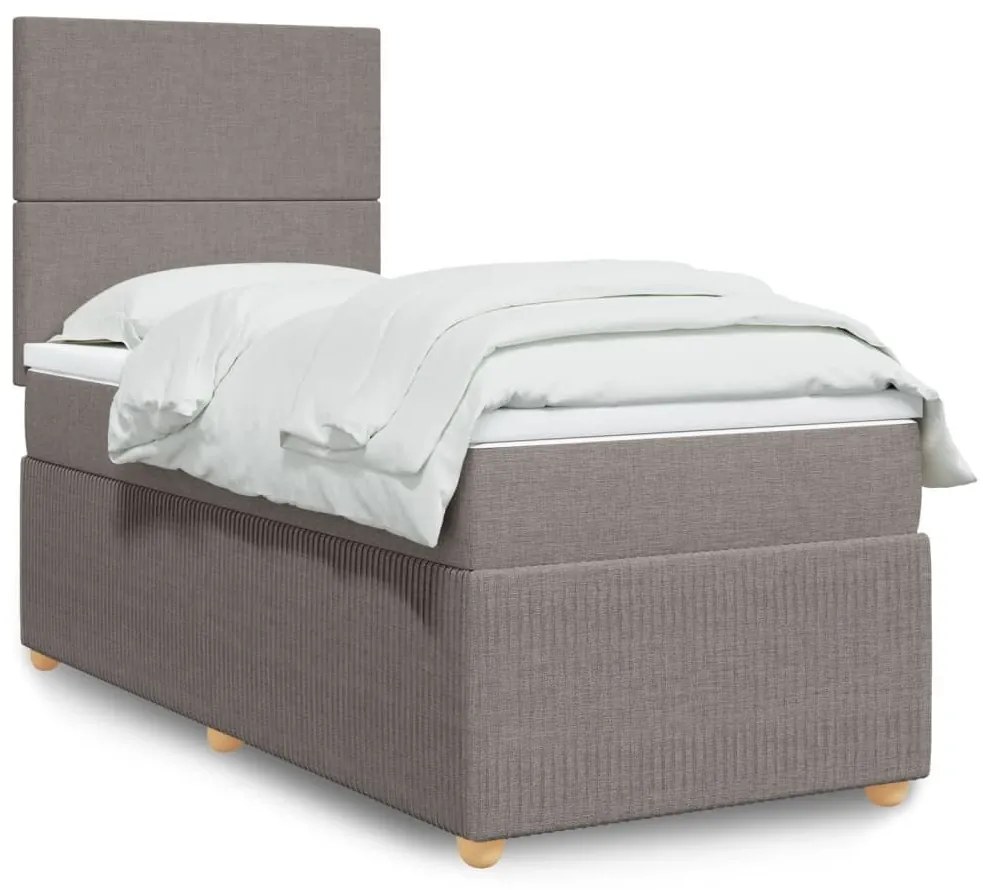 ΚΡΕΒΑΤΙ BOXSPRING ΜΕ ΣΤΡΩΜΑ TAUPE 80X200 ΕΚ. ΥΦΑΣΜΑΤΙΝΟ 3291880