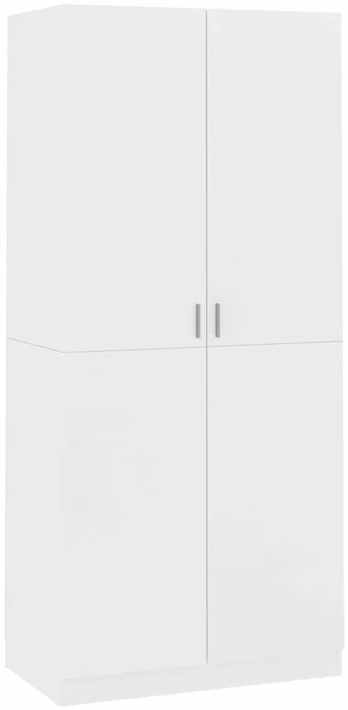 vidaXL Ντουλάπα Λευκή 90 x 52 x 200 εκ. από Επεξ. Ξύλο