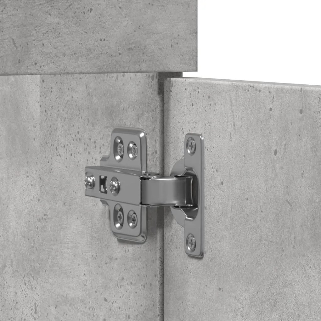 Ντουλάπι Νιπτήρα Γκρι Σκυροδέματος 60x38,5x46 εκ. Επεξ. Ξύλο 856208