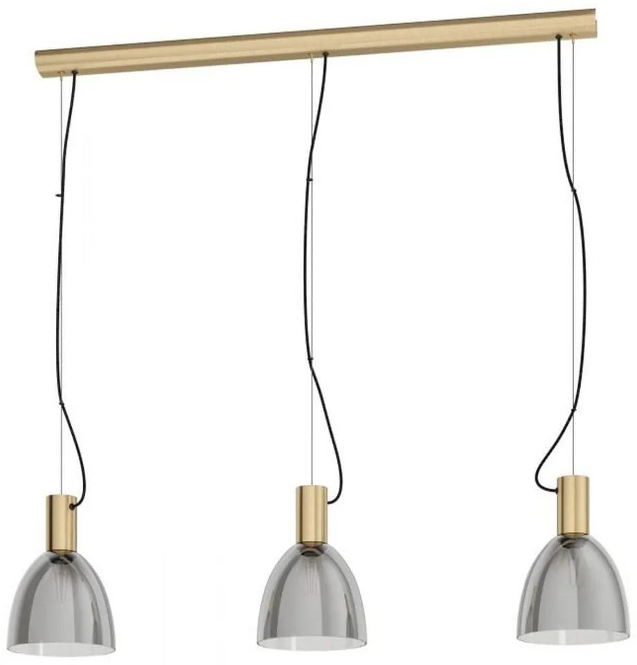 Φωτιστικό Οροφής-Ράγα Lebalio 99314 Black Eglo Metal, Glass
