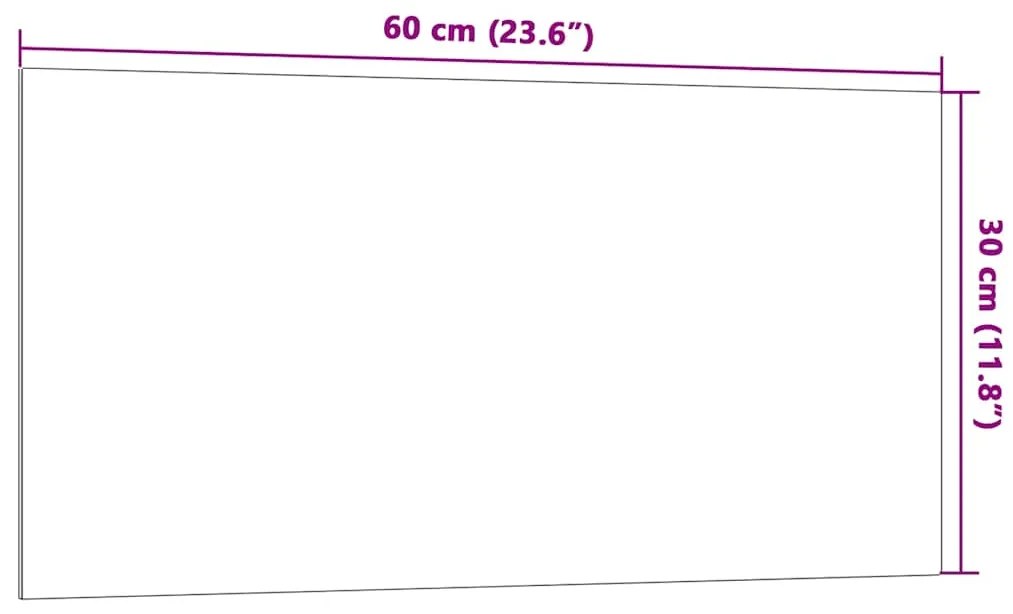 vidaXL Πίνακας Επιτοίχιος Μαγνητικός Λευκός 60 x 30 εκ. Ψημένο Γυαλί