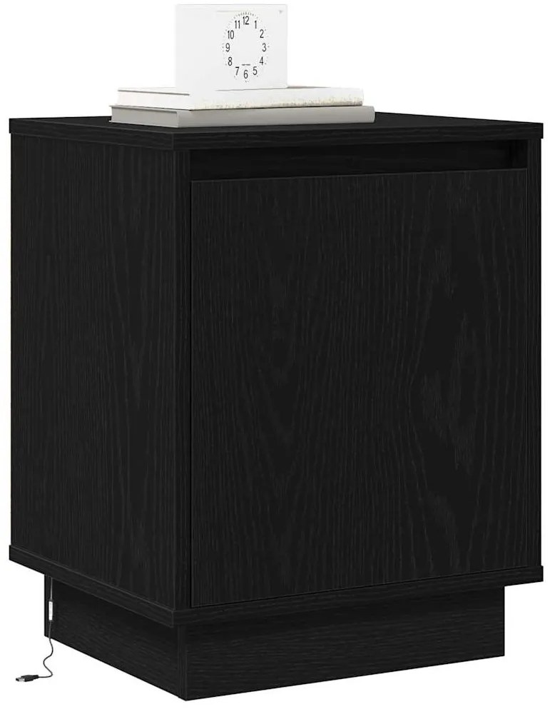 vidaXL Κομοδίνο με Μαύρο 39 x 34.5 x 50 εκ. Επεξεργασμένο ξύλο