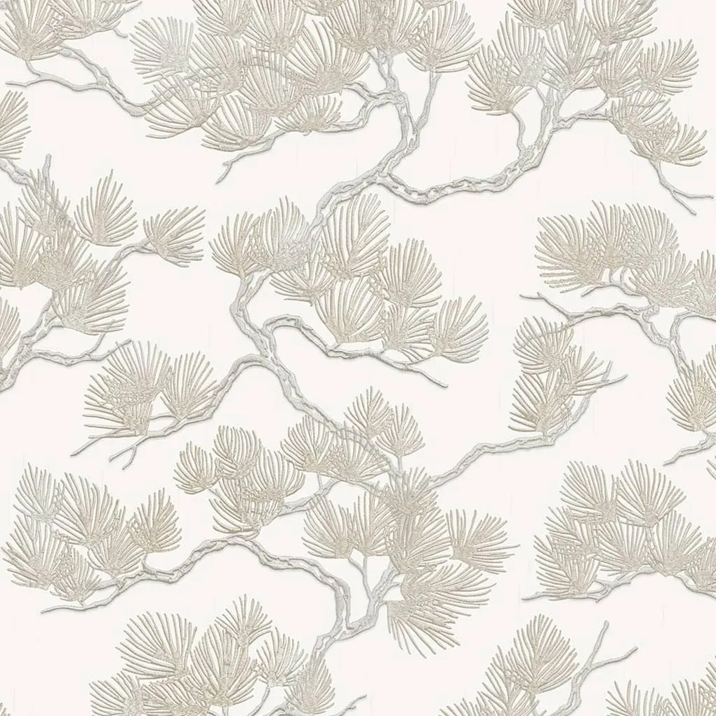 DUTCH WALLCOVERINGS Ταπετσαρία Τοίχου Πεύκο Λευκή - Λευκό