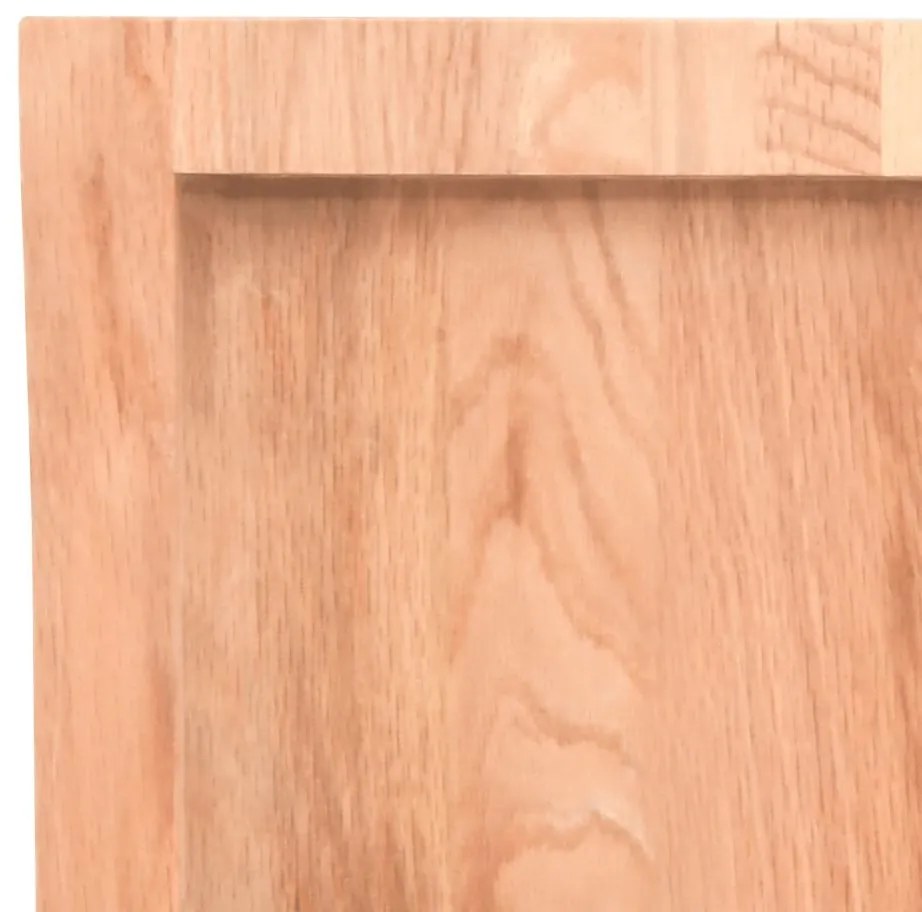 vidaXL Ράφι Τοίχου Ανοιχτό Καφέ 140x40x(2-4)εκ. Επεξ. Μασίφ Ξύλο Δρυός