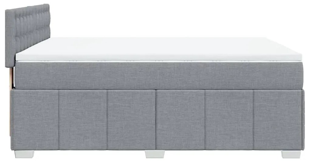 ΚΡΕΒΑΤΙ BOXSPRING ΜΕ ΣΤΡΩΜΑ ΑΝΟΙΧΤΟ ΓΚΡΙ 140X190 ΕΚ. ΥΦΑΣΜΑΤΙΝΟ 3289377