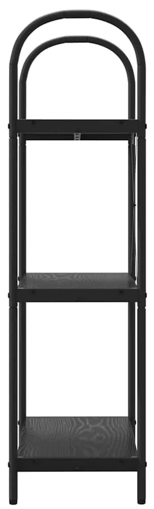 vidaXL Ράφι Βιβλίων Μαύρη δρυς 60 x 30 x 109 εκ Επεξεργασμένο ξύλο