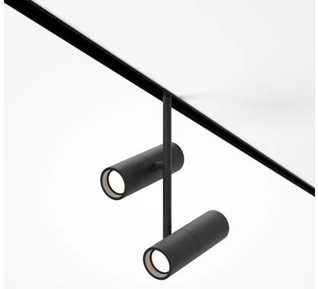 Έξυπνο Σποτ Μαγνητικής Ράγας Exility LED 2x12W Μαύρο Περιστρεφόμενο Elti Duo TR005-4-2X12W-DS-B Maytoni TR005-4-2X12W-DS-B