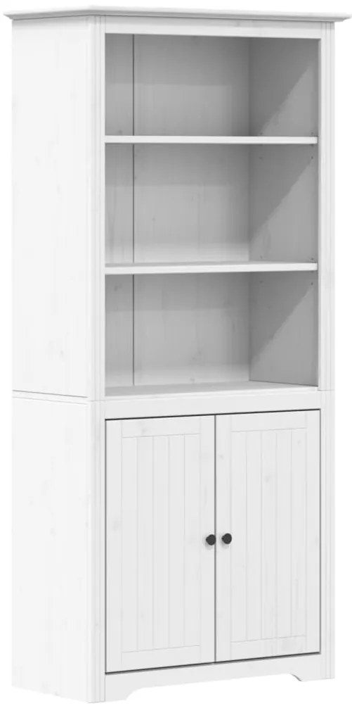 vidaXL Βιβλιοθήκη BODO Λευκή 82 x 40 x 173 εκ. από Μασίφ Ξύλο Πεύκου