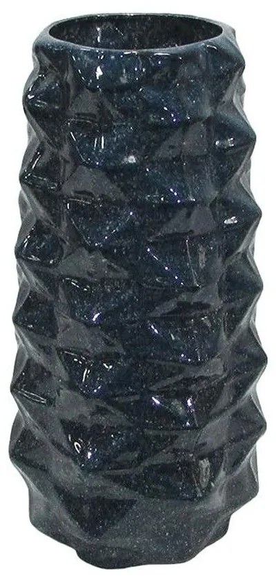 Βάζο Belinda 003-124-104 21x21x39cm Dark Blue Ceramic