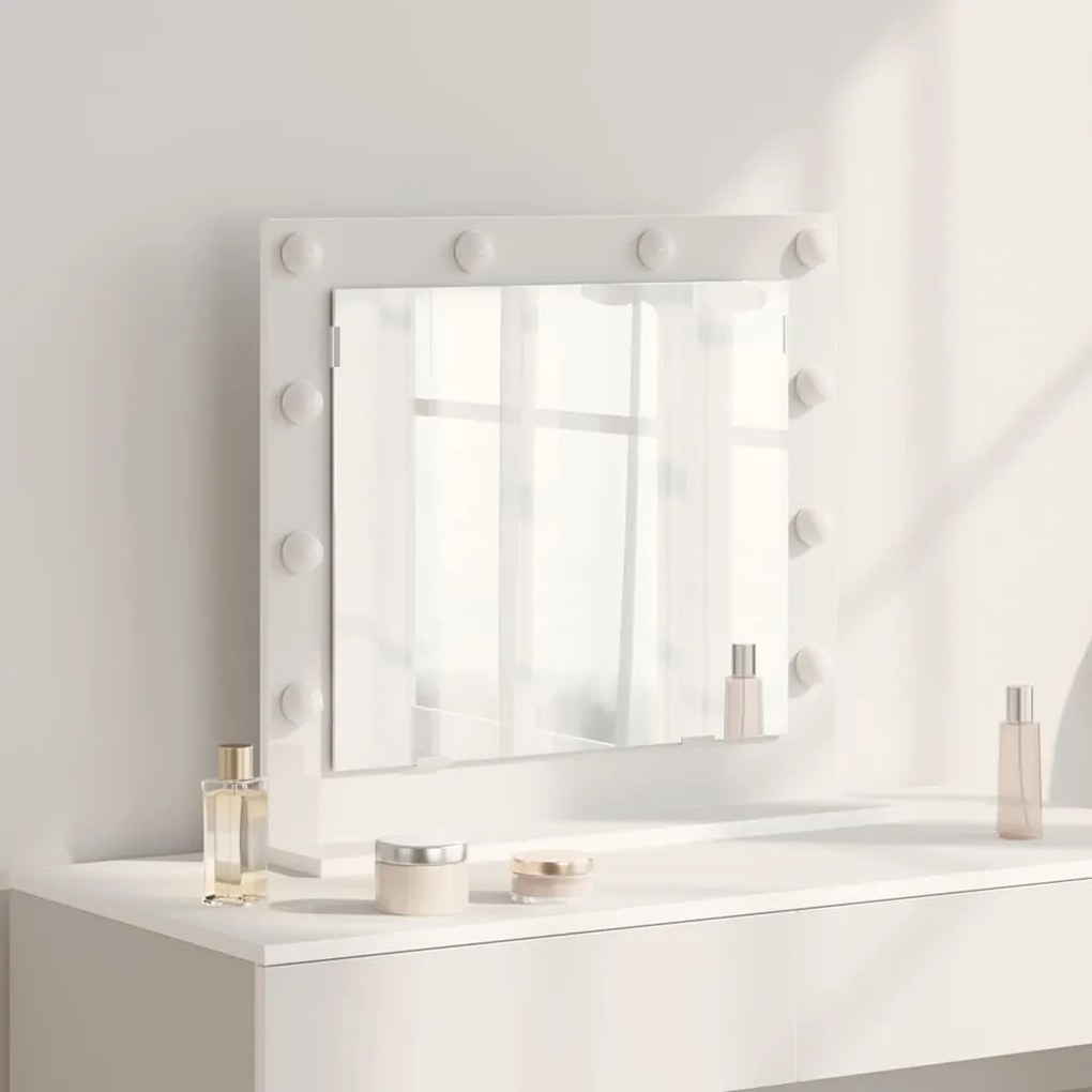 vidaXL Καθρέφτης Vanity με LED Φώτα Λευκό 60x55x18 εκ.