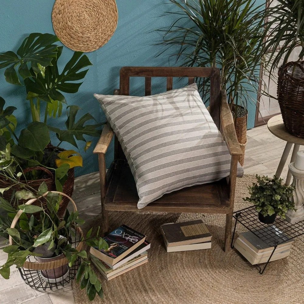 Μαξιλάρι Διακοσμητικό (Με Γέμιση) Prado 11 Grey Teoran 65Χ65 Cotton-Polyester