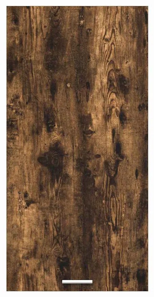 vidaXL Κρεμαστό ντουλάπι Καπνιστός Δρυς και Λευκό 50 x 31 x 100 εκ.