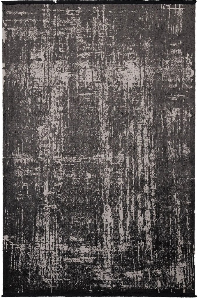 Χαλί Naf Naf Negro 12898 A01 Black-Grey Βιοκαρπέτ 80X150cm