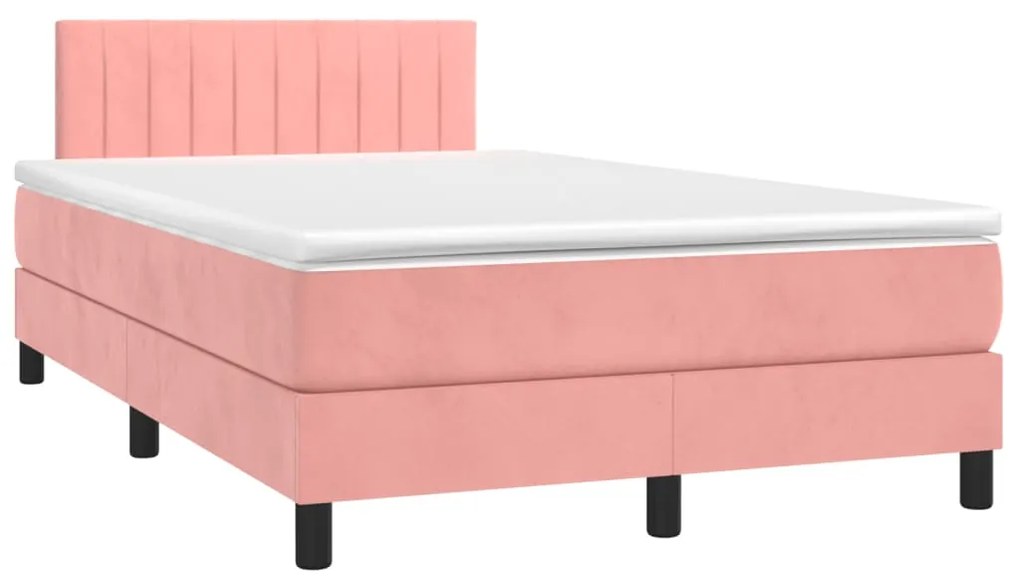 ΚΡΕΒΑΤΙ BOXSPRING ΜΕ ΣΤΡΩΜΑ ΡΟΖ 120X190 ΕΚ. ΒΕΛΟΥΔΙΝΟ 3269854