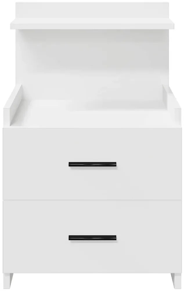 vidaXL Κομοδίνα 2 τεμ. με 2 Συρτάρια Λευκά 40x36,5x62 εκ.