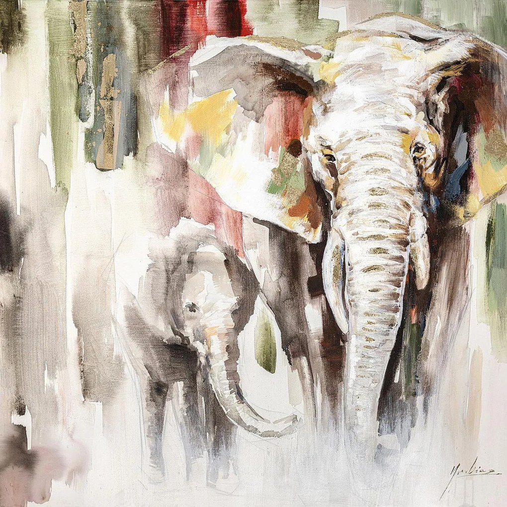 Πίνακας ArteLibre "Ζωϊκό Βασίλειο" Καμβάς 100x100cm-14670093