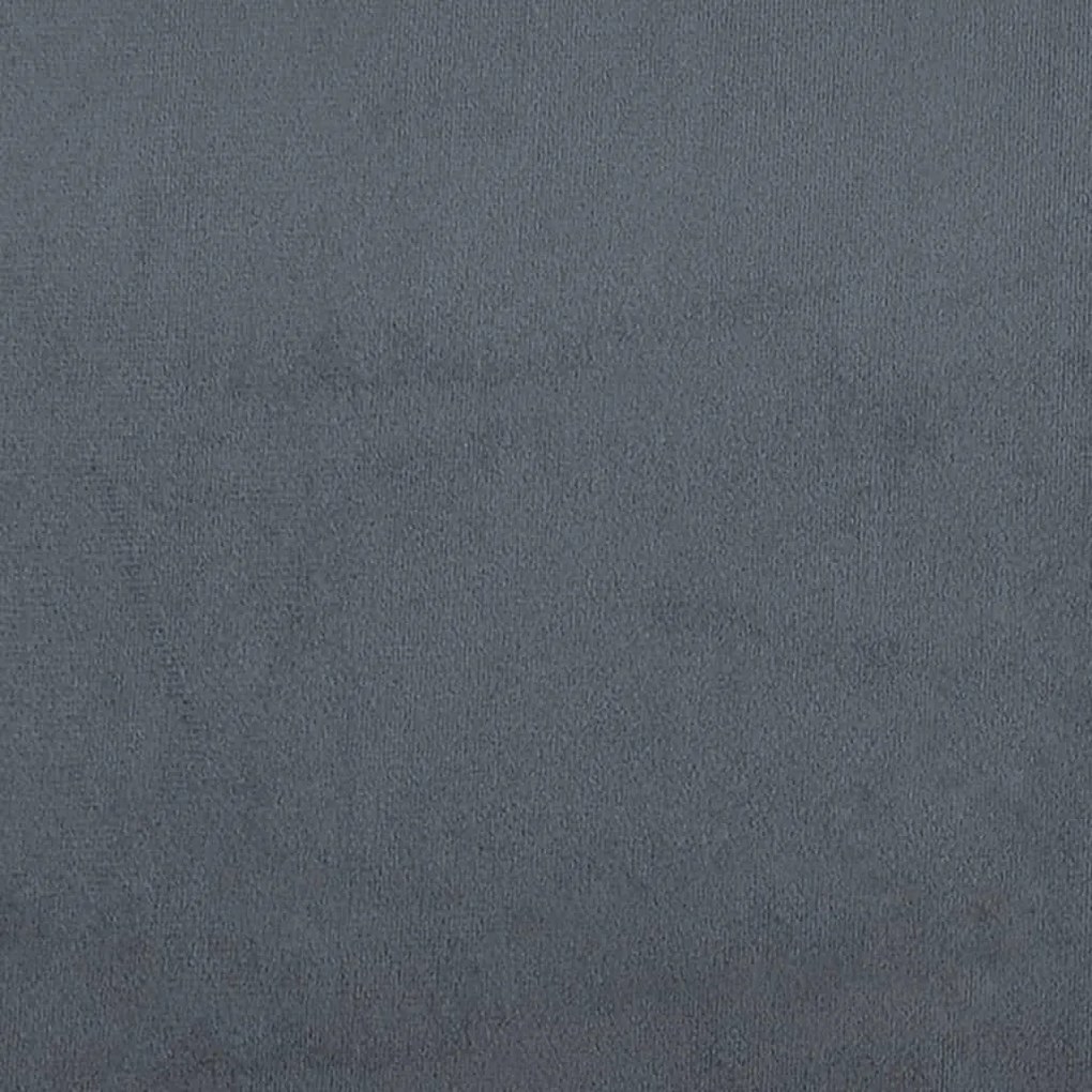 Καναπές Διθέσιος Σκούρο Γκρι 140 εκ. Βελούδινος με Μαξιλάρια - Γκρι