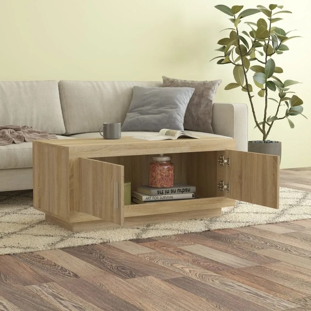 vidaXL Τραπεζάκι Σαλονιού Sonoma Δρυς 102x50x45 εκ. Επεξεργασμένο Ξύλο
