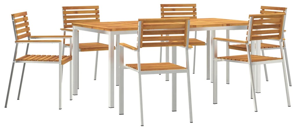 vidaXL Σετ Τραπεζαρίας Κήπου 7 pcs