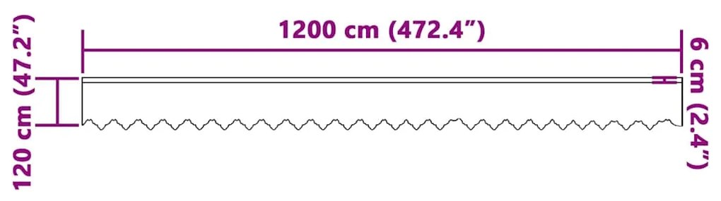 vidaXL Κουρτίνες με κουρτίνες Λευκό 1200 x 120 cm Πολυεστέρας