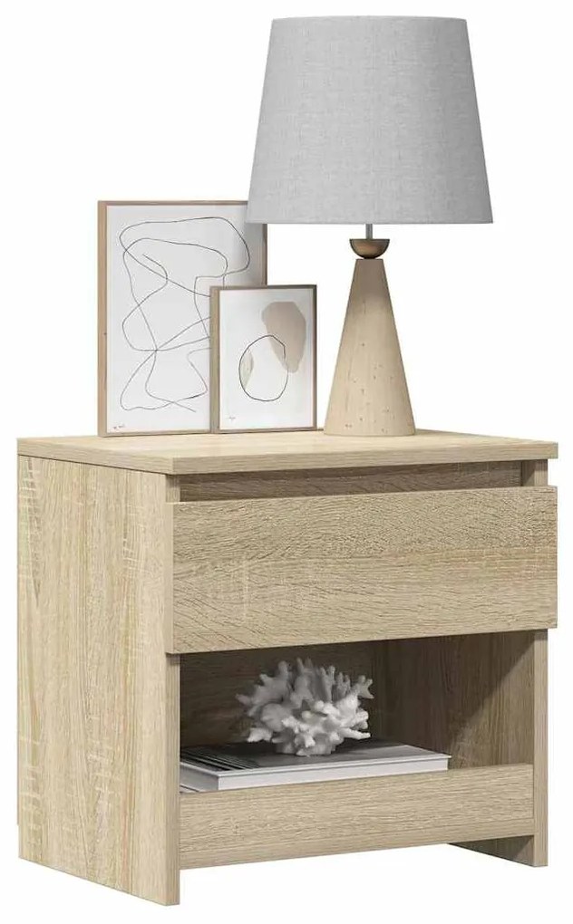 vidaXL Κομοδίνο Sonoma Δρυς 40 x 30 x 39 εκ. από Επεξ. Ξύλο
