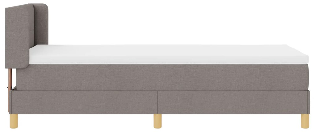 vidaXL Κρεβάτι Box Spring με στρώμα σε καφέ, 80 x 200 εκ., Υφασμα