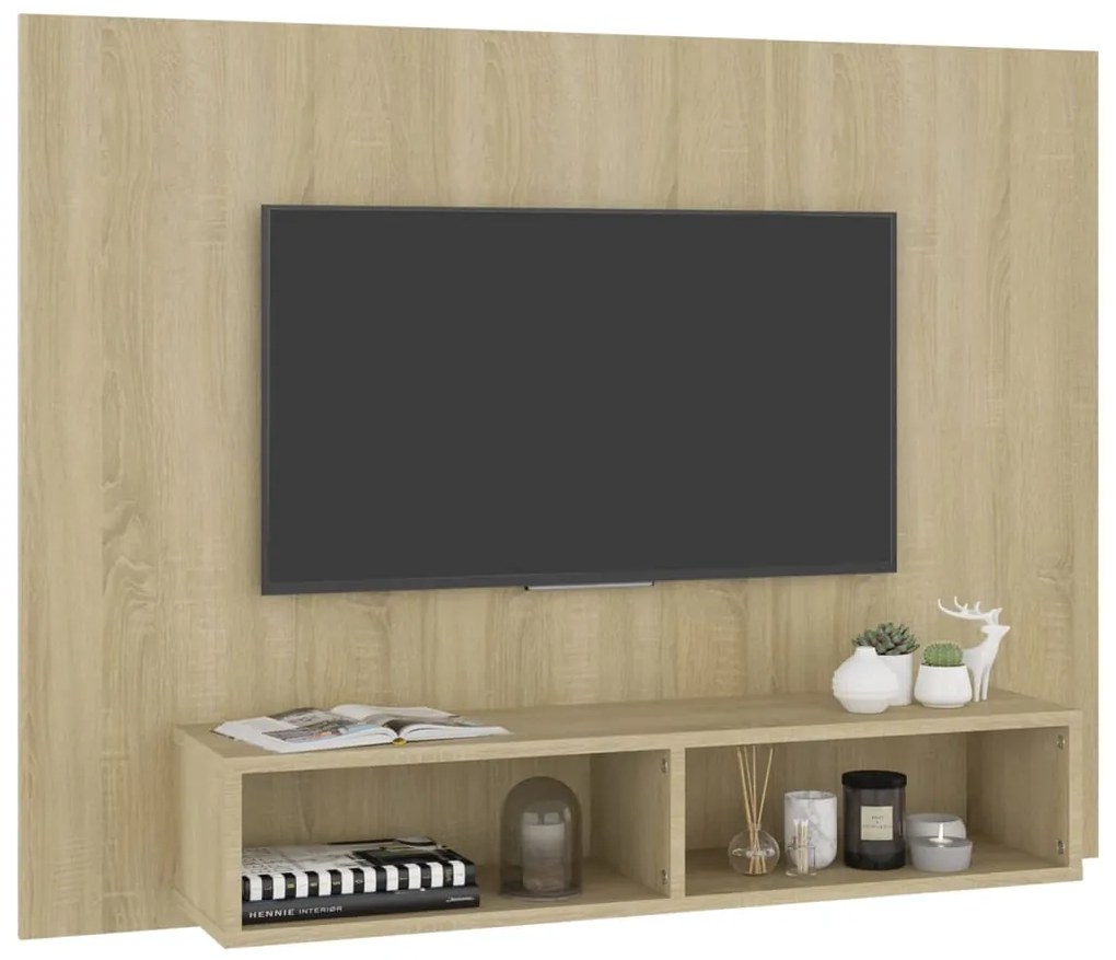 vidaXL Έπιπλο Τηλεόρασης Τοίχου Sonoma Δρυς 120x23,5x90εκ. Μοριοσανίδα