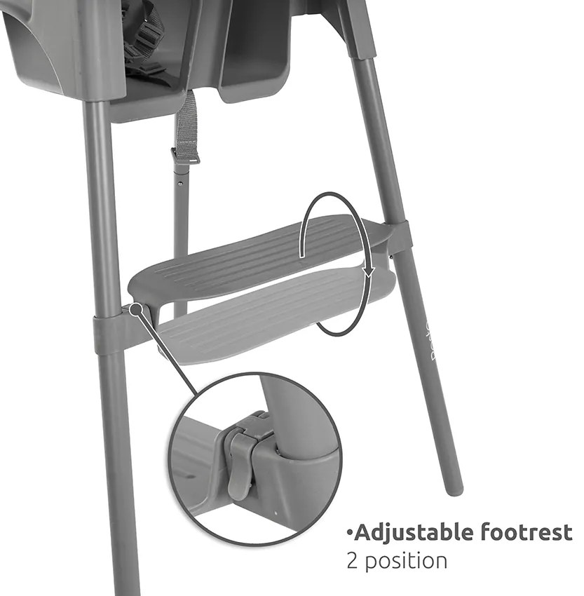 Καρεκλάκι φαγητού Pesto Grey 10100582506 Lorelli