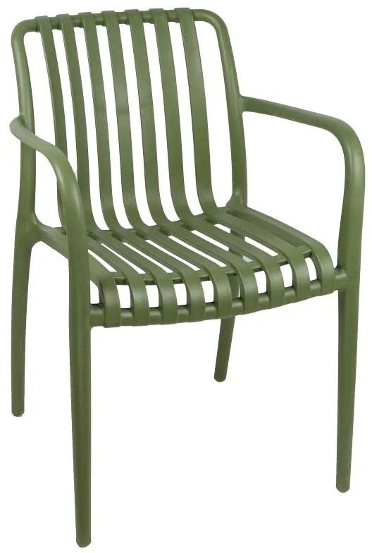 Καρέκλα - Πολυθρόνα Zoi pp σε σκούρη πράσινη απόχρωση 58.5x54x80 εκ. 58.5x54x80 εκ.