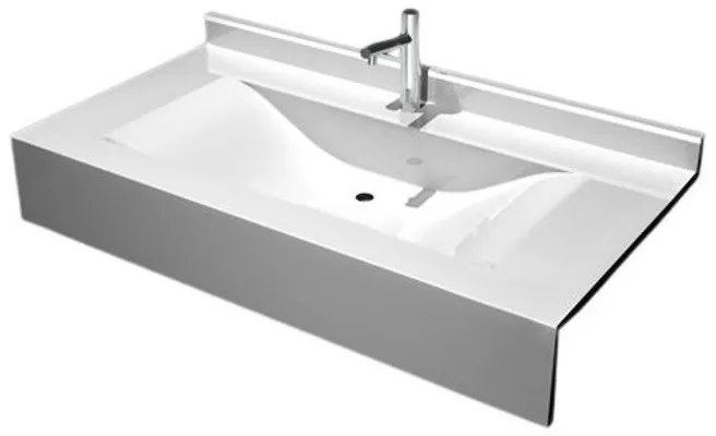 Sanitec 715 Wave Single Combo Νιπτήρας Μπάνιου Μονός Κρεμαστός 251x300cm