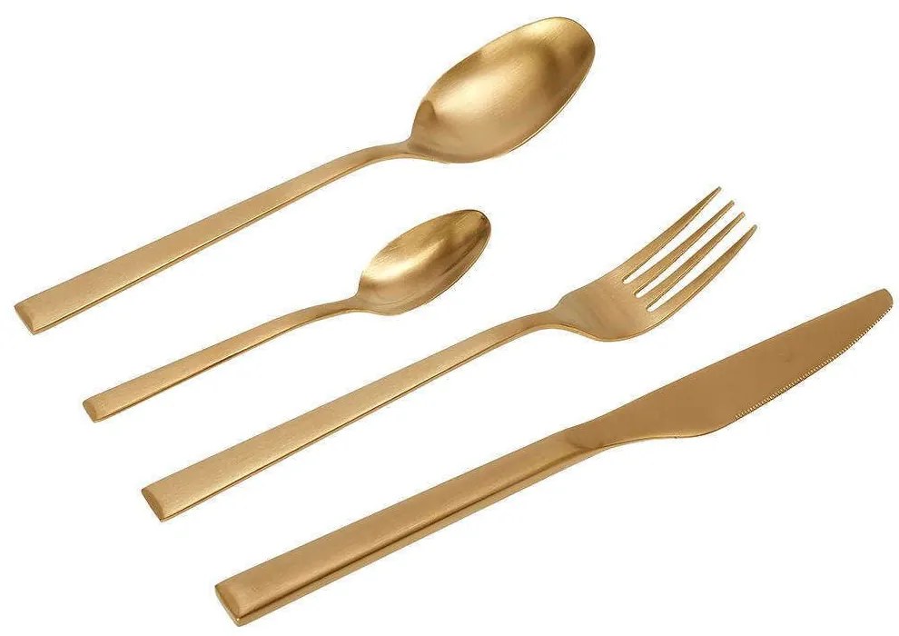 Μαχαιροπίρουνα Durable (Σετ 24Τμχ) 45.562.03 Gold Cryspo Trio 24 τμχ Stainless Steel