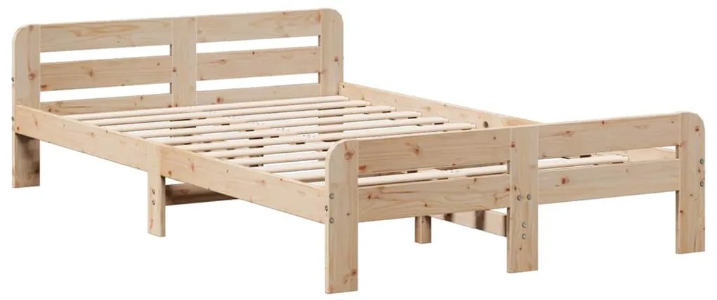 vidaXL Σκελετός Κρεβατιού Χωρίς Στρώμα 120x190 εκ Μασίφ Ξύλο Πεύκου