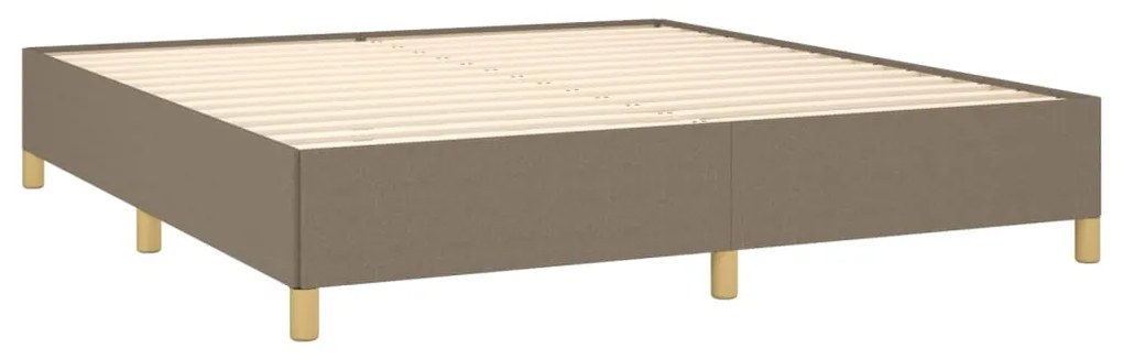 vidaXL Κρεβάτι Boxspring με Στρώμα Taupe 160x200 εκ. Υφασμάτινο