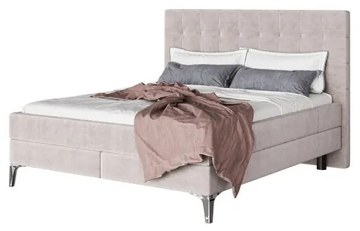 Κρεβάτι Boxspring  Benito Star Εκρού 160x200εκ 213x160x110εκ - Μπεζ