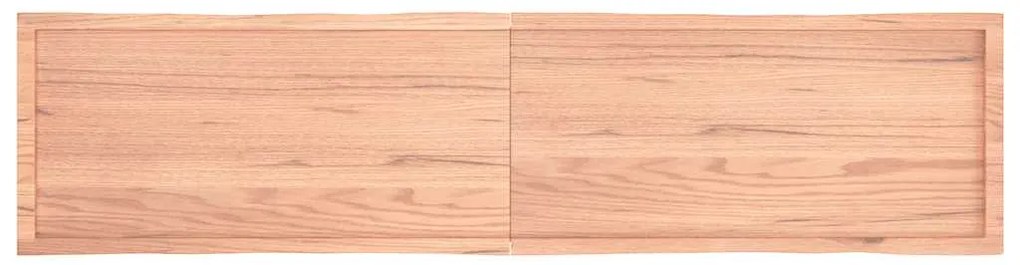 vidaXL Επιφ Τραπεζιού Αν Καφέ 220x50x(2-4)εκ.Ακατέργ. Μασίφ Ξύλο Δρυός