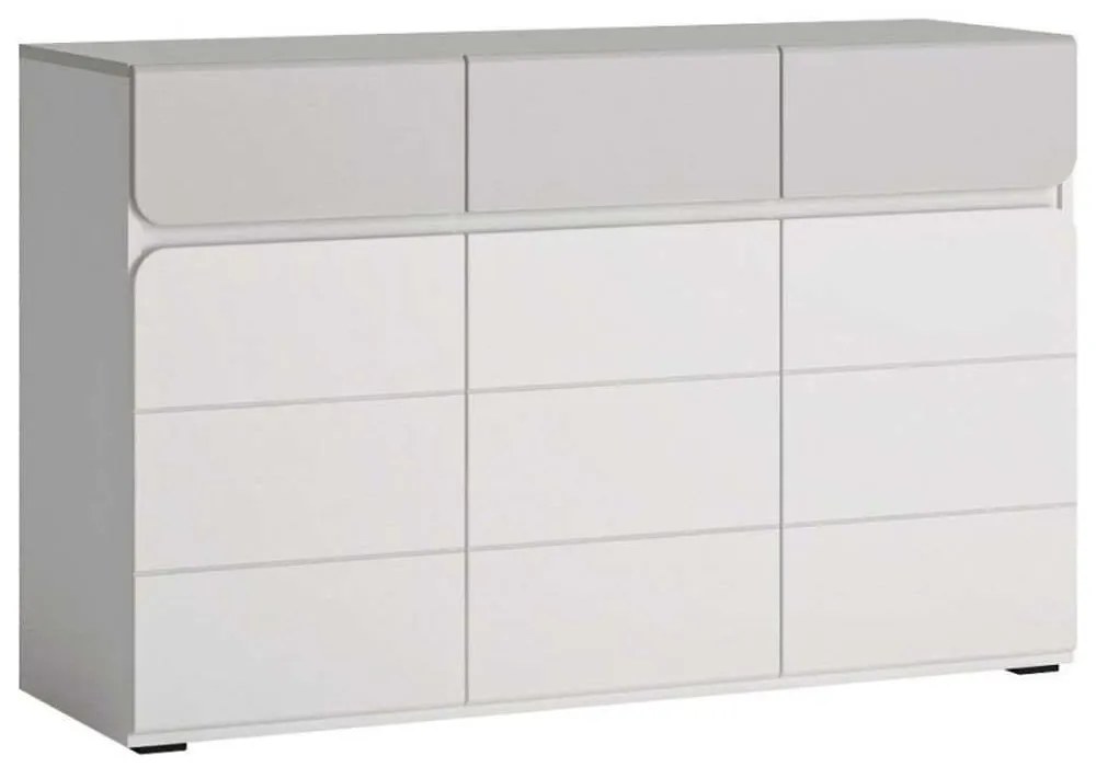 Συρταριέρα Versatile 3D3S 162310309 126x41,6x77cm Light Grey-White