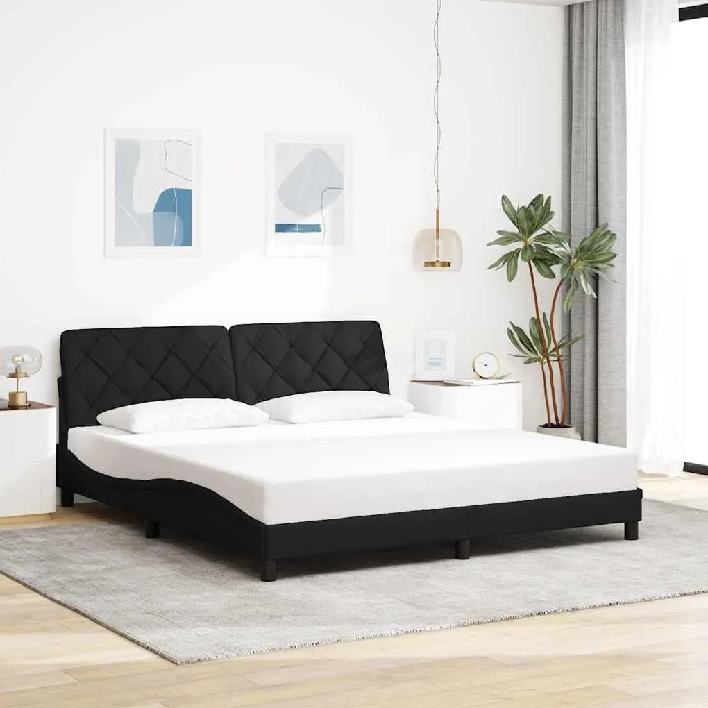 BOX SPRING ΚΡΕΒΑΤΙ ΜΕ ΣΤΡΩΜΑ ΜΑΥΡΟ 160X220 CM ΒΕΛΟΥΔΙΝΟ 3317489