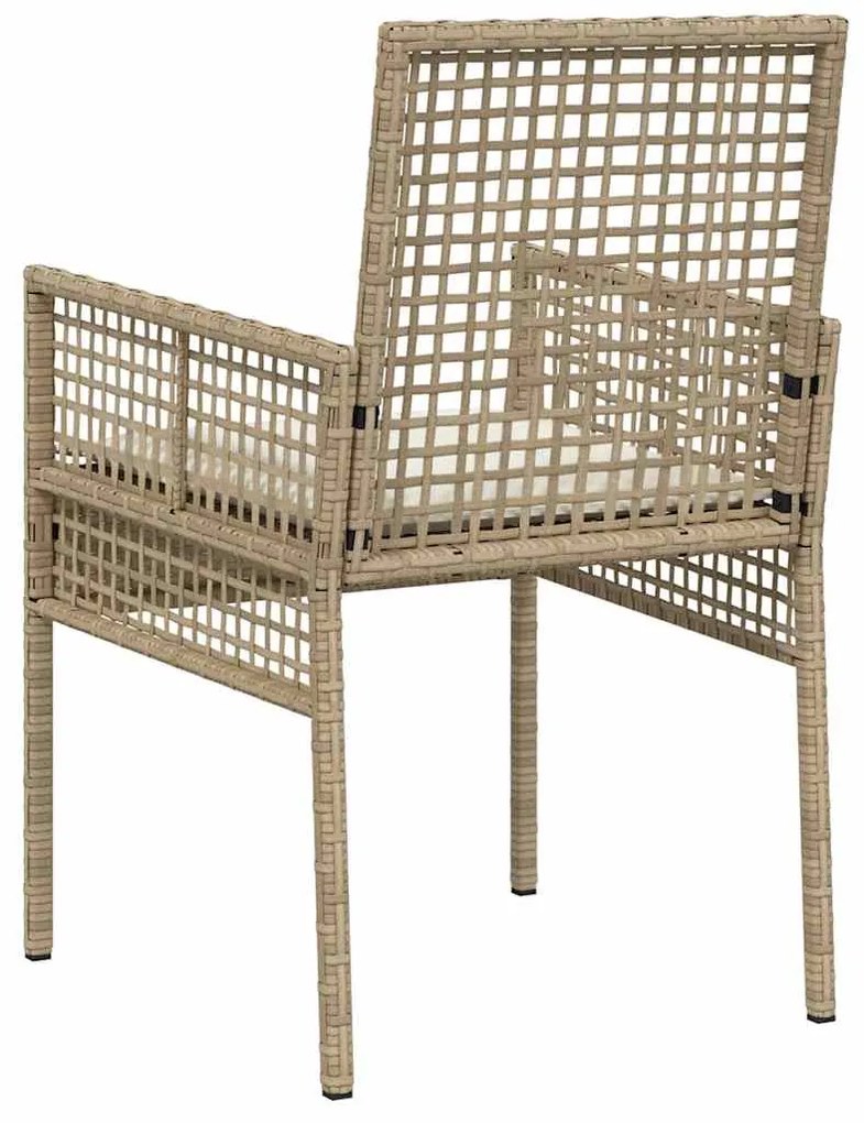vidaXL Καρέκλα Κήπου 2 pcs Μπεζ 55 x 53 x 85 εκ συνθετικό ρατάν